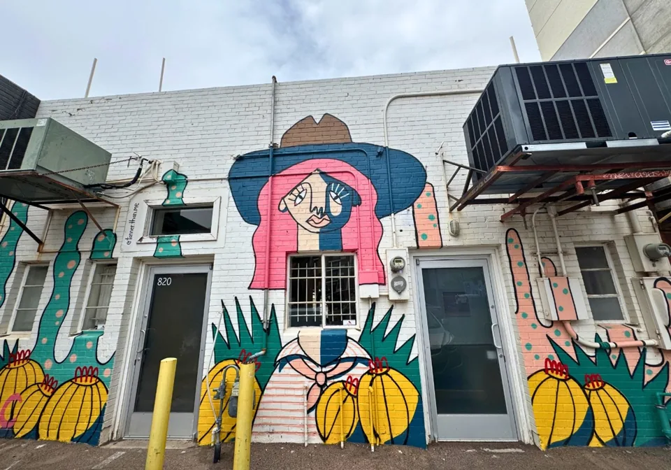 TRUEFORM mural on the existing building at 820 North Central Avenue