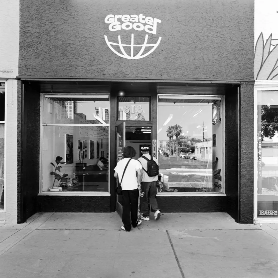 Entrance to The Greater Good barbershop
