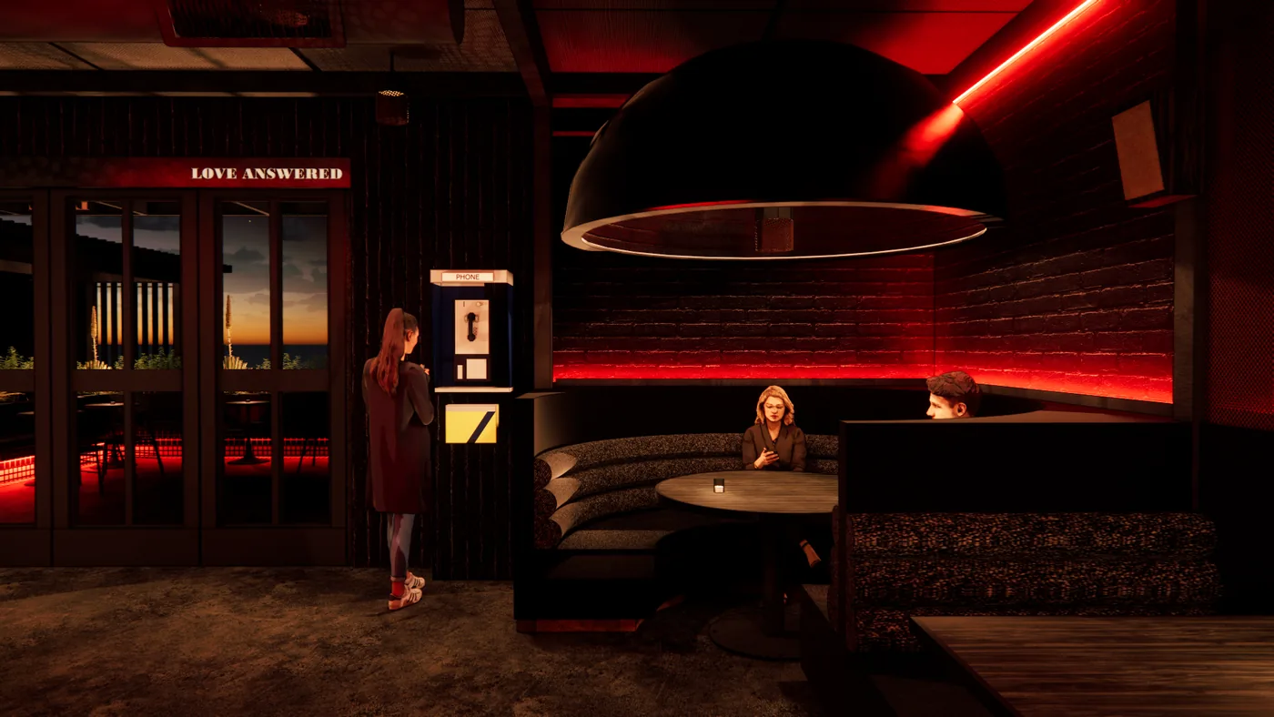 Interior rendering of Love Call