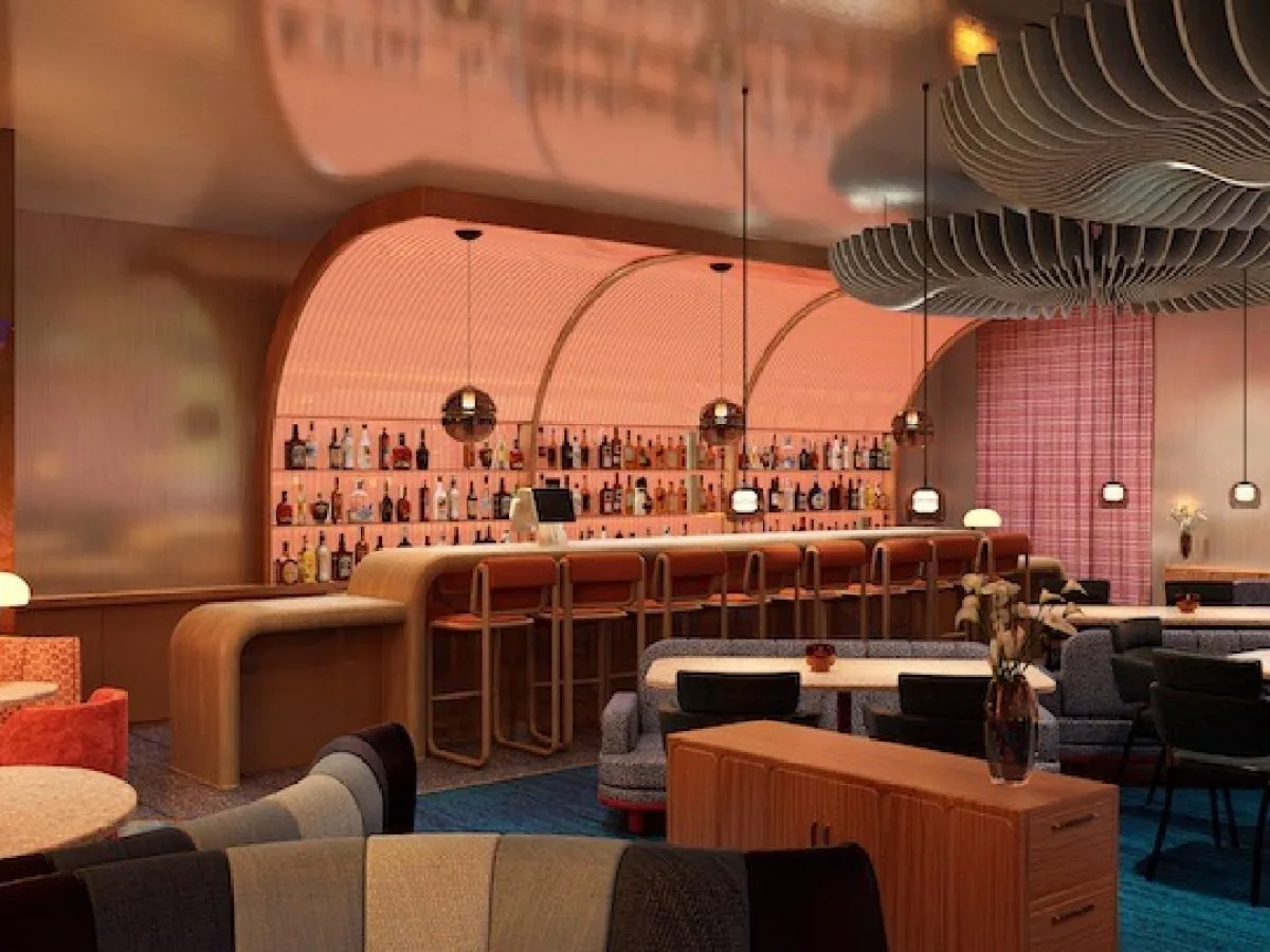 Interior rendering of planned Hero restaurant