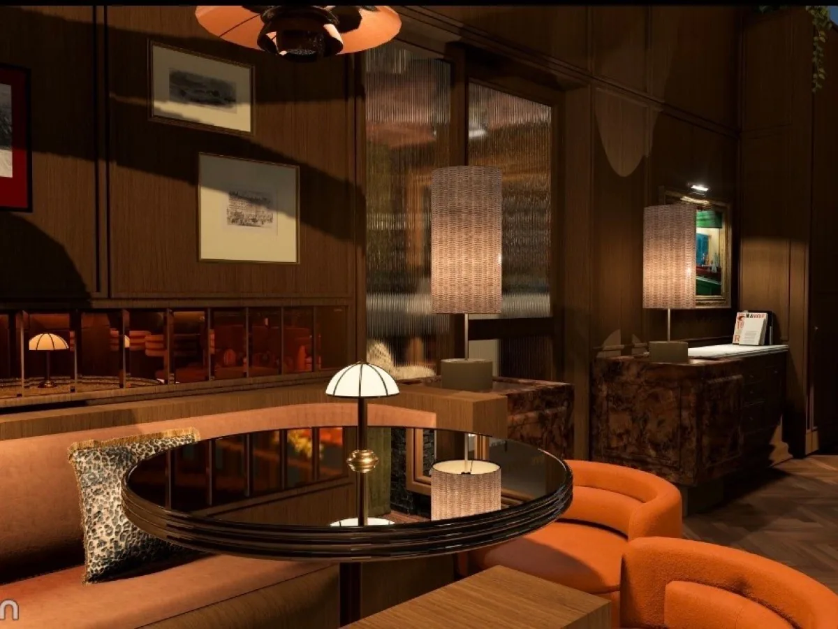 Interior rendering of planned Bar Saint Bruno
