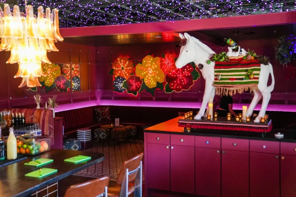 Colorful interior of Ghost Donkey